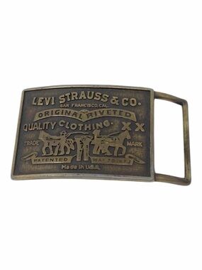 Levis Strauss Vintage Brass Buckle LEVIS